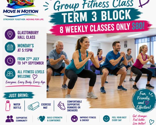 Term 3 Class Block for Monday's Glastonbury Hall class 5:15pm