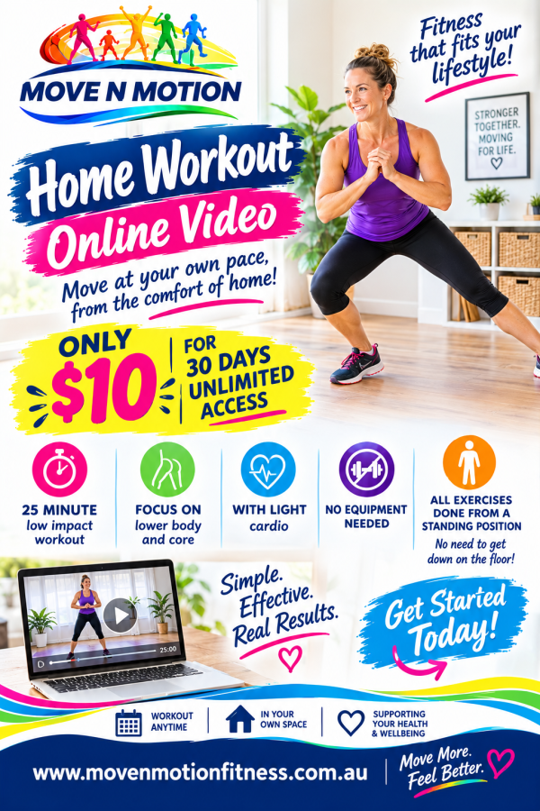 Move N Motion home workout  25min Low impact