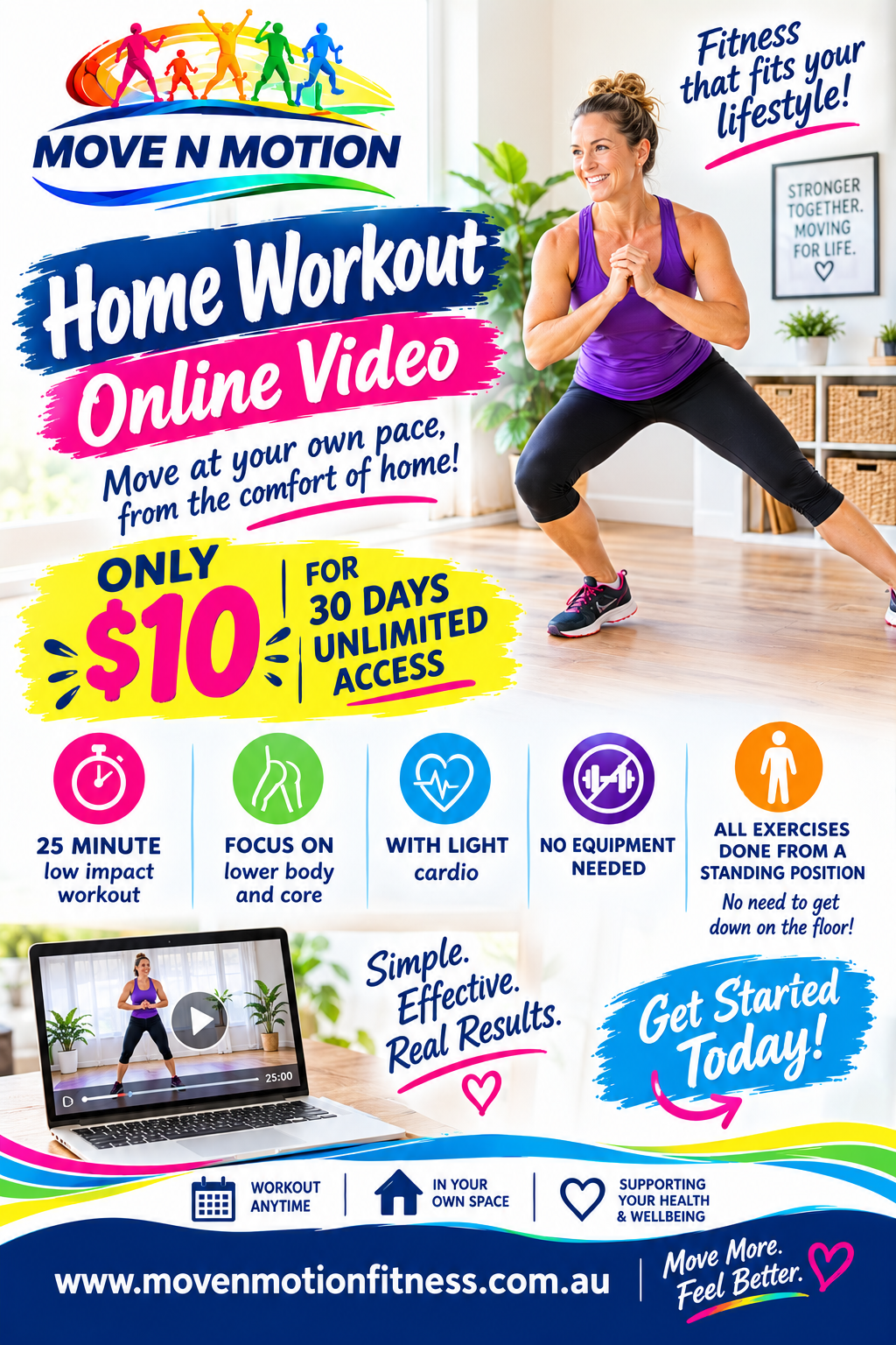 Move N Motion home workout  25min Low impact